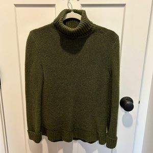 Jcrew Hunter Green Turtleneck Sweater